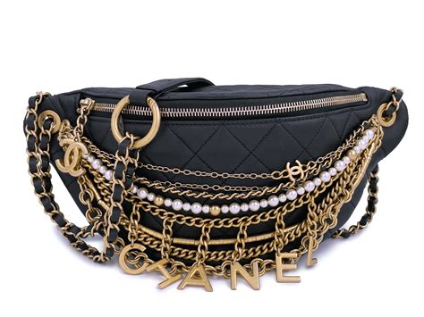 chanel fanny pack red|chanel fanny pack with chains.